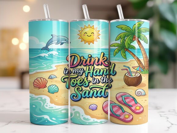 Beach Quote Tumbler Wraps Graphics Review