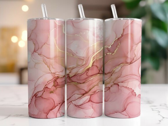 Blush Pink Marble Gold Vein Tumbler Wrap Graphics Review