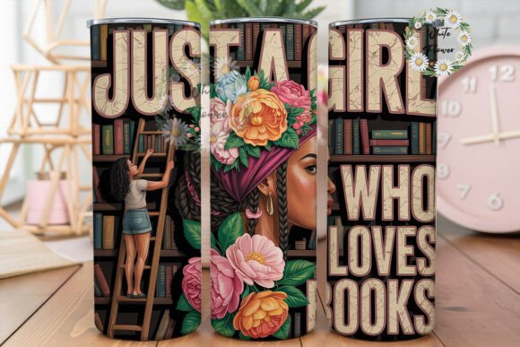 Book Lover Afro Girl 20oz Tumbler Wrap: Graphics & Tumbler Wraps Review