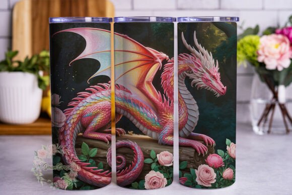 Enchanted Rose Dragon: Tumbler Wraps & Graphics