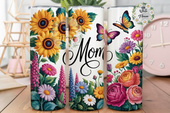 Floral Mom Butterfly 20oz Tumbler Wrap Graphics Review