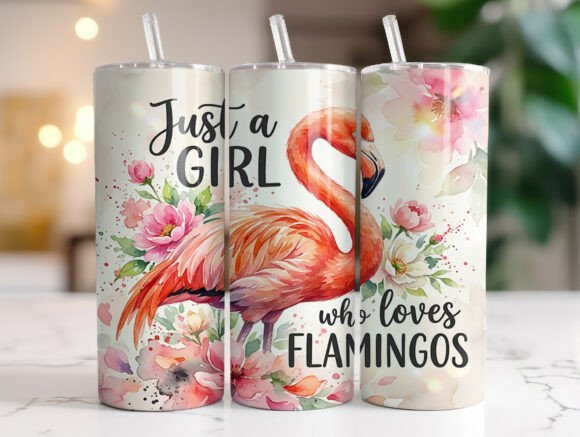 Just a Girl Who Loves Flamingos Tumbler