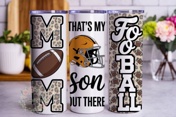 Leopard Football Mom: Tumbler Wrap Graphics for Publishers