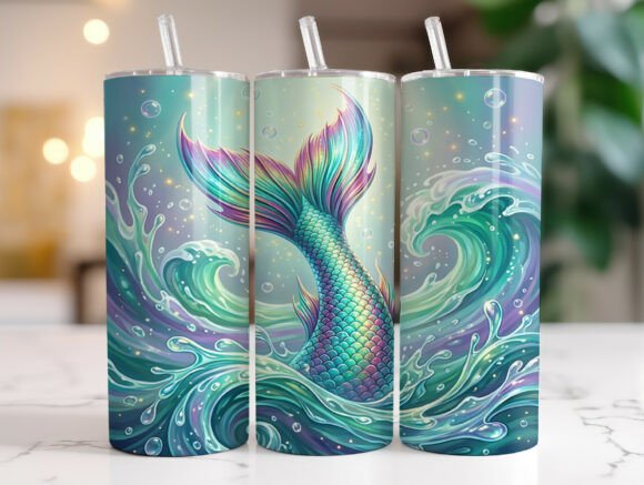 Mermaid Tails Tumbler Wrap Graphics