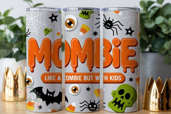 Mombie Halloween Fun 20oz Tumbler Wrap Graphics