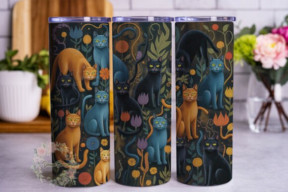 Mystical Cats Floral 20oz Tumbler Wrap Review