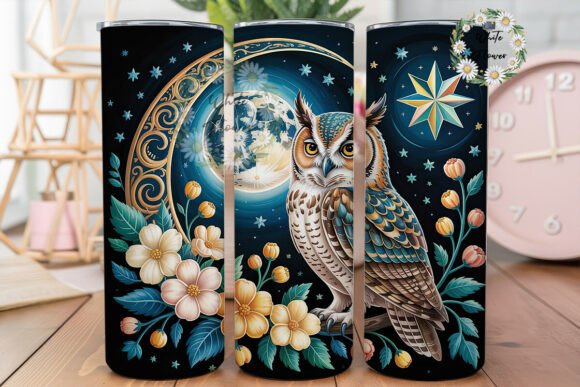 Mystical Owl Floral Night: Tumbler Wraps & Graphics Review