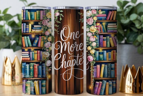 One More Chapter Book Library Tumbler Graphics