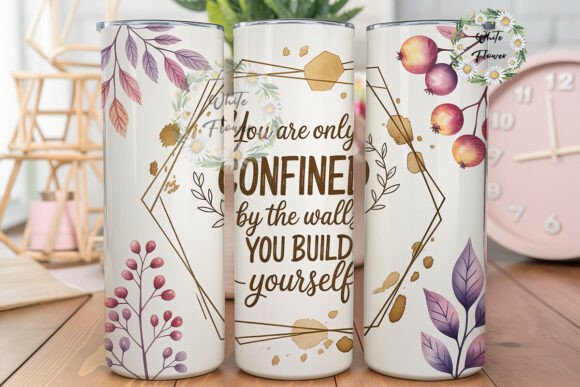 Pastel Floral Geometric 20oz Tumbler Graphics