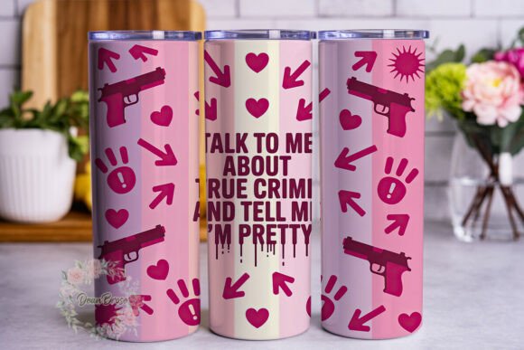 Pink Crime Pretty 20oz Tumbler Wrap: Graphics & Tumbler Wraps Review