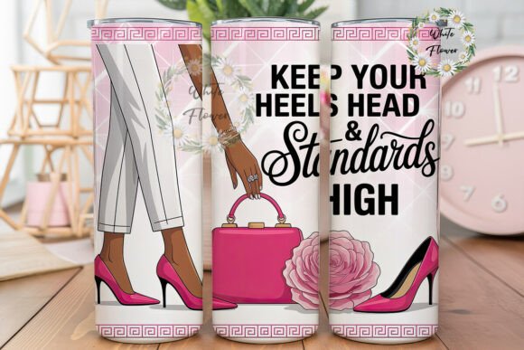 Pink Fashion Heels Rose 20oz Tumbler