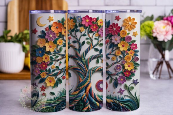 Quilling Tree of Life Tumbler Wrap Graphics Review
