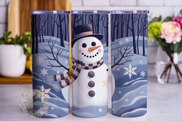 Snowman Winter Forest 20oz Tumbler Wrap Graphics Review