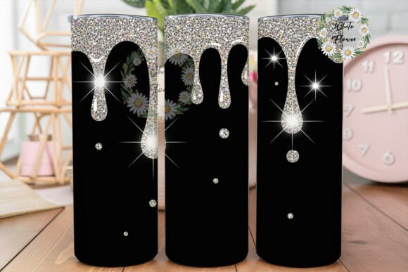 Sparkling Glitter Drips 20oz Tumbler Graphics