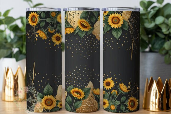 Sunflower Gold Leopard 20oz Tumbler Wrap