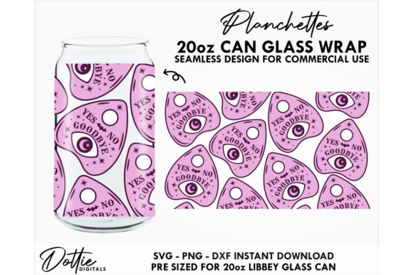 Witchy Halloween 20oz Glass Can Wrap SVG